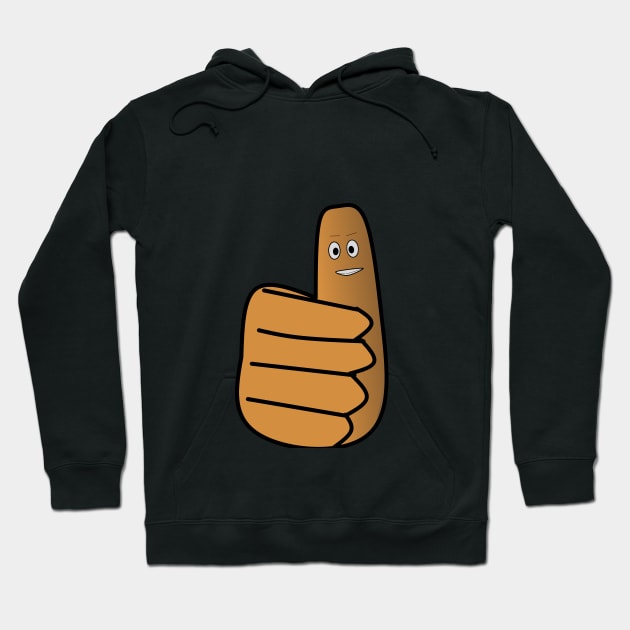 Cartoon illustration of hand giving thumbs up Hoodie by Jorgi125